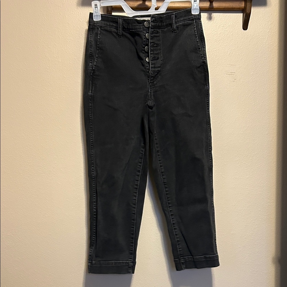Madewell Button Fly High Waisted Jeans Black Size 27